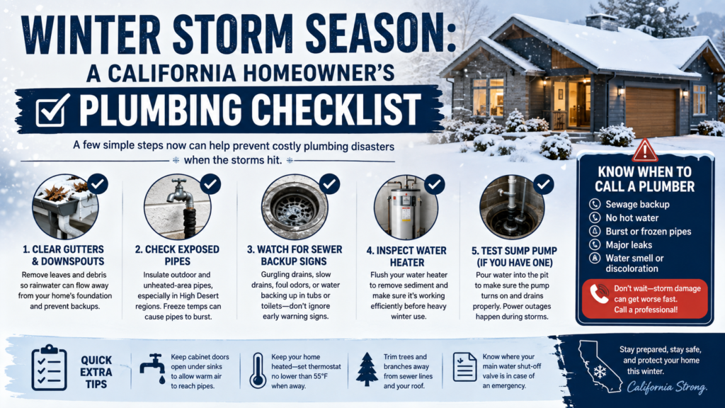 A California Homeowner Plumbing Checklist
