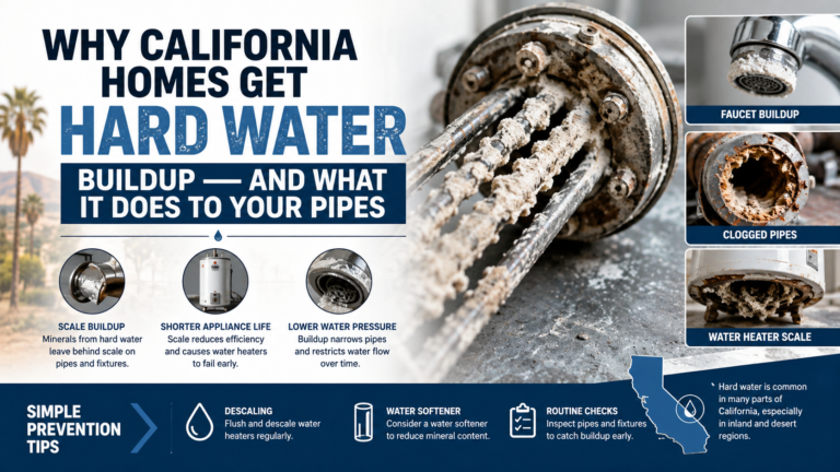 Why California Homes Get Hard Water Buildup, and What It Does to Your Pipes